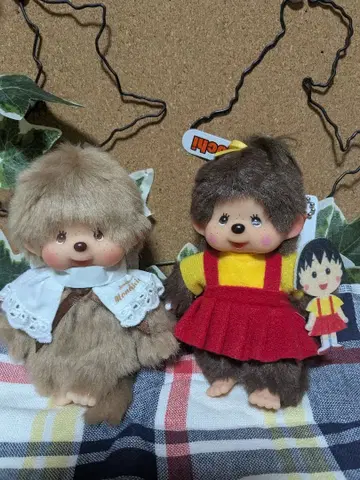 몽치치 치비 마루코짱 스위트 브라운 몽치치 키체인 2세트