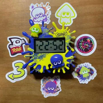 스플래툰 디지털 시계 스티커 포함 시계 위 두 개는 빛납니다