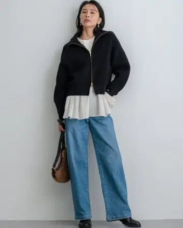 23구 24AW 워셔블 코튼 릴리 니트 블루종 아우터 겉옷