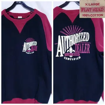 THE FLAT HEAD XL 40s50s 양면 V 맨투맨 트레이닝복