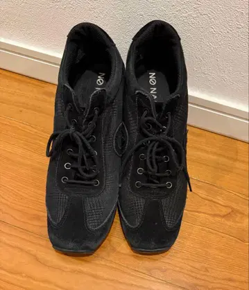 NO NAME 블랙 웨지 스니커즈 35 22.5cm