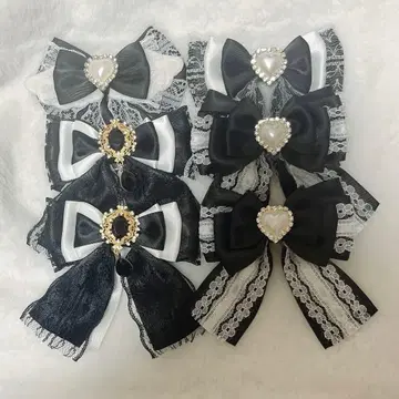 응원봉 리본 킹블 리본 블랙 6개