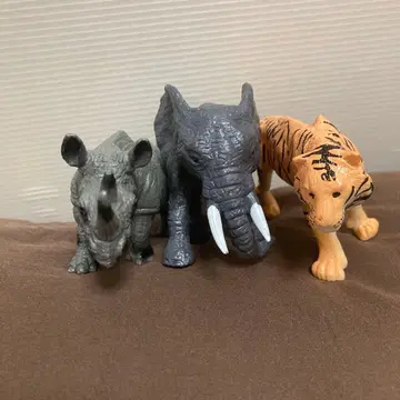 동물 피규어 세트 코뿔소 호랑이 코끼리 피규어 마스코트 애니멀 3종