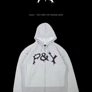 펑크앤요 punkandyo gray 그레이 후드집업 2025 (새상품) | 브랜드