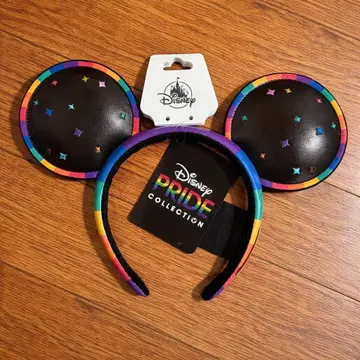 해외 디즈니 한정 PRIDE COLLECTION 레인보우 머리띠