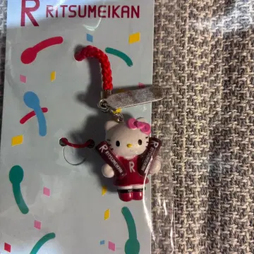 헬로키티 리츠메이칸 대학 응원단 끈 스트랩 미사용 거치대 포함 산리오