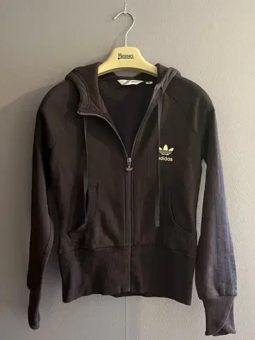 adidas 풀 집업 후드티 블랙