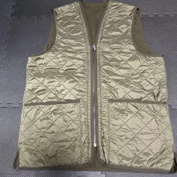 바버 폴러 퀼트 지퍼 라이너 플리스 베스트