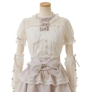 리즈리사 스핀들 레이스 암워머 상의