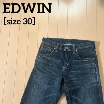 EDWIN EXS404 남성용 데님 30 가죽 플랩 포켓