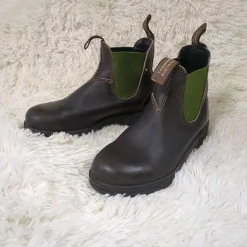 블런드스톤 다크 브라운 사이드 고어 부츠