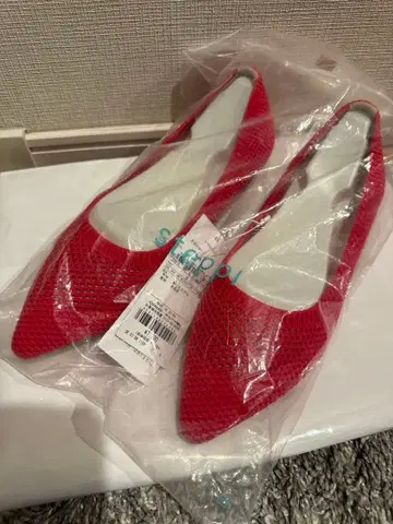 [미사용 새상품] steppi [세탁 가능/발수] 포인티드 메쉬 펌프스