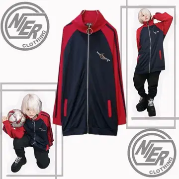 NieR BICOLOR 저지 HIGH NECK ZIP OUTER