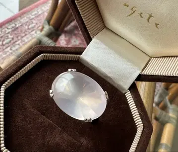 agete silver 로즈쿼츠 반지