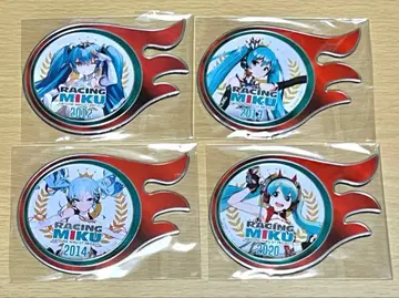 하츠네 미쿠 레이싱미쿠 알루미늄 마그넷 4개 세트
