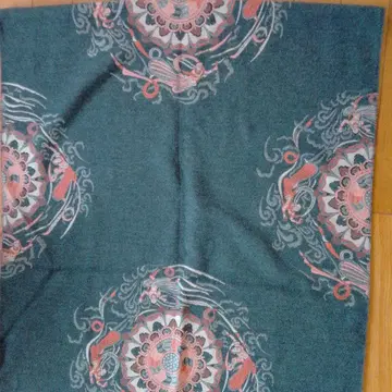 꽃 무늬 스톨 청록색