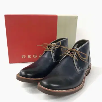 새상품급 REGAL 리갈 네이비 가죽 처카 부츠 25.5cm