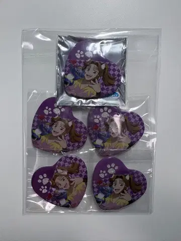 닌타마 란타로 난자타운 히라타키 야샤마루 하트 캔뱃지 5종 세트