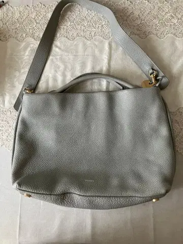 SKAGEN 그레이 가죽 숄더백