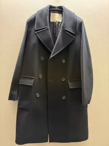 매킨토시 영국제 더블 울 코트 네이비 36