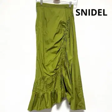 미사용 새상품 SNIDEL 코튼 아지메 개더 스커트 SWFS212051