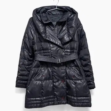 캘빈클라인 다운 자켓 퍼플 벨트 포함 M