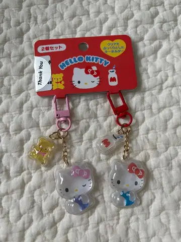 산리오 커플 니코니코 키링 헬로키티