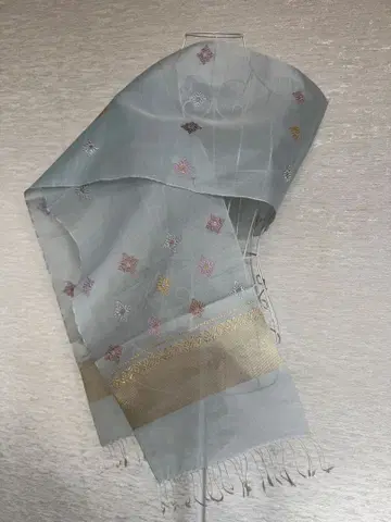 라오스 구매 실크 시스루 스톨 전통 의상용 파티용 212cm