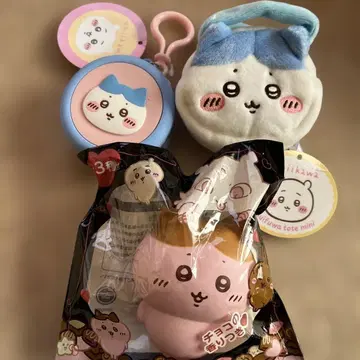 하치와레 3개 만마루쨩 미니 실리콘 파우치, 누이후와 토트 미니, 스퀴즈
