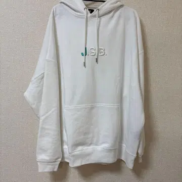 [ J.S.B. ] 오버 사이즈 화이트 후드티