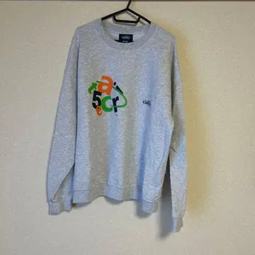 ciatre 컬러풀 로고 맨투맨 그레이