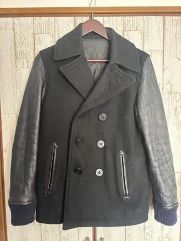 RICO 더블 브레스트 피 코트