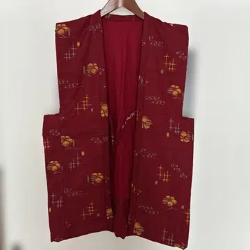 격자무늬와 꽃무늬의 도테라, 한텐, 짱짱코, 민소매 한텐