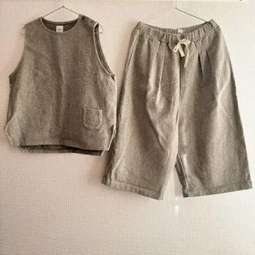 Gauze# 거즈 울 베스트, 사루엘 팬츠 셋업 그레이지