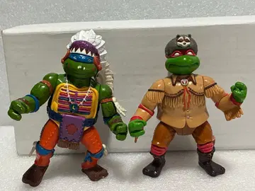 플레이메이츠제 닌자 터틀즈 피규어 서부극 & 인디언 2종 세트