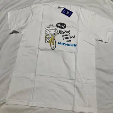새상품 단종 M 사이즈 미쉐린 MICHELIN T셔츠 화이트 자전거