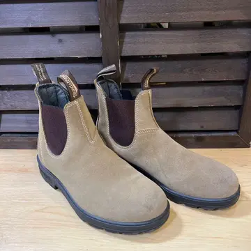 blund stone 블런드스톤 베이지 스웨이드 사이드 고어 부츠