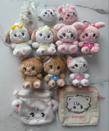 mikko 미꼬 가챠 파우치 헤어핀 봉제 인형 피규어