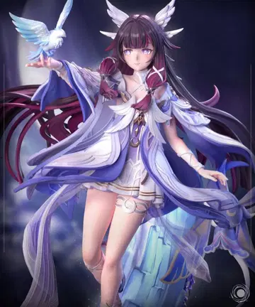 1/7 미도색 미조립 피규어 레진 키트 원신 콜롬비나