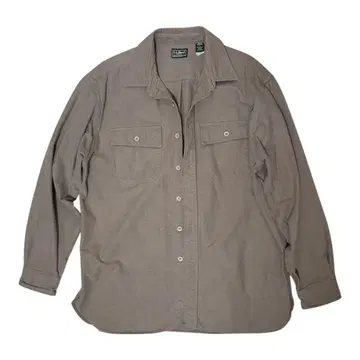 [ 90s L ] L.L.Bean 샤모아크로스 셔츠 베이지 두꺼운 원단