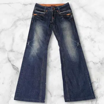 [블루 웨이] Y2K 플레어 데님 archive 히게 자수