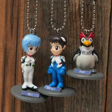 당시물 [ 신세기 에반게리온 ] 레이 신지 펭귄 키링 3개 세트