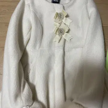 MA*RS 화이트 롱 코트 지뢰계 양산형