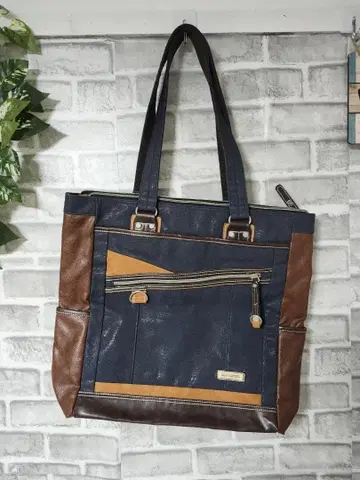 [ 대용량 ] MOUSTACHE 무스타슈 토트백 A4 수납 가능 네이비