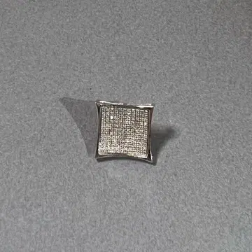 10k 화이트 골드 스퀘어 다이아몬드 귀걸이 아발란체