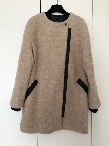 ZARA 자라 trf outerwear 노카라 롱 코트 바이컬러