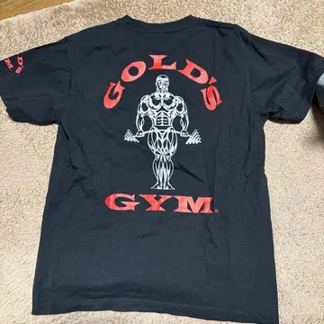 GOLD'S GYM 백 프린트 T셔츠 블랙