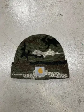 00s 칼하트 니트 모자 비니 카모플라쥬 카모 무늬 y2k