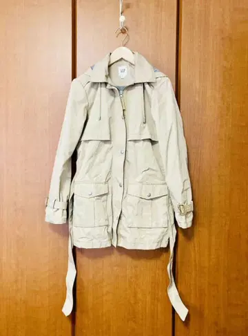GAP 갭 코트 점퍼 후드티 후드 베이지 미사용