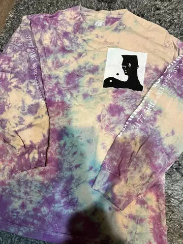 바르셀로나 t 타이 다이 타이 다이 패턴 긴팔 T셔츠 L 사이즈